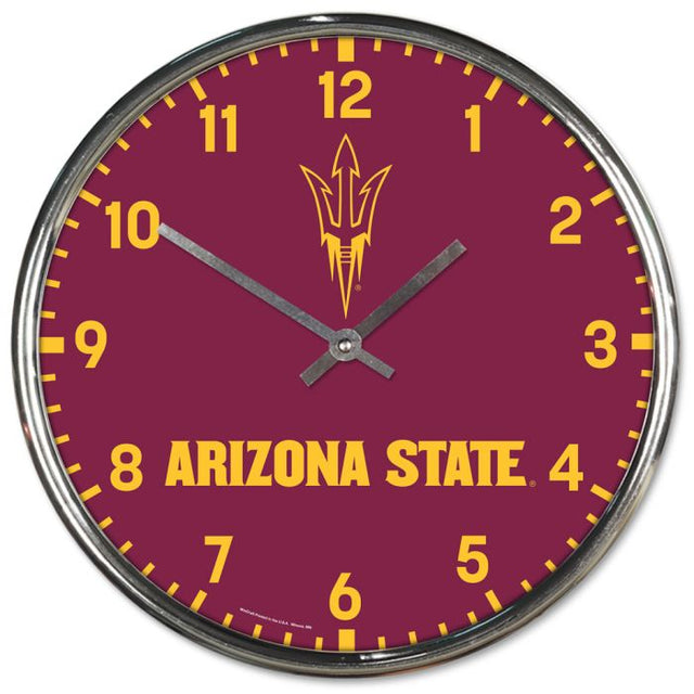 Arizona State Sun Devils Chrome Clock