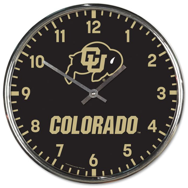 Colorado Buffaloes Chrome Clock