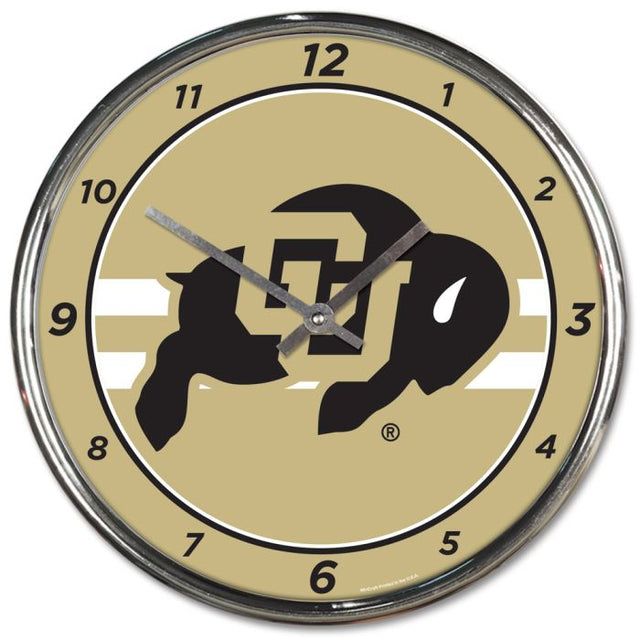 Colorado Buffaloes Chrome Clock