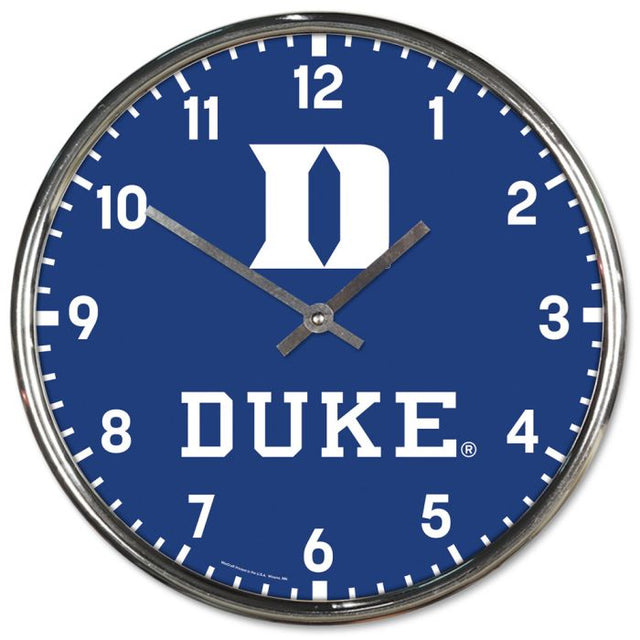 Duke Blue Devils Chrome Clock