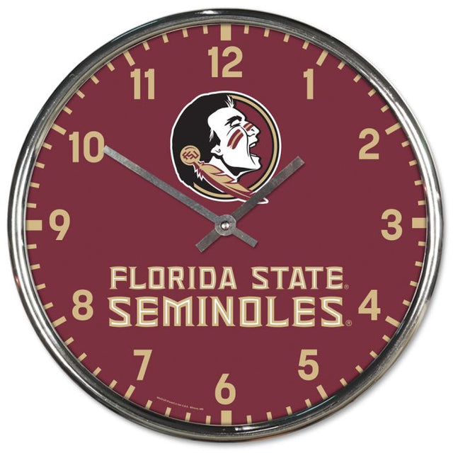 Florida State Seminoles Chrome Clock