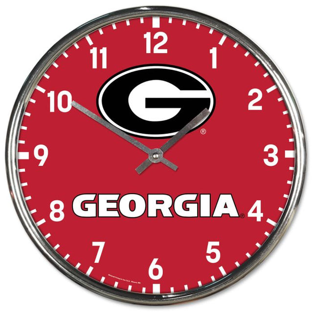 Georgia Bulldogs Chrome Clock