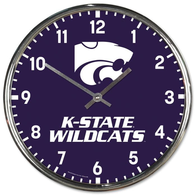 Kansas State Wildcats Chrome Clock