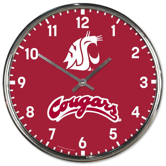 Reloj cromado de los Washington State Cougars