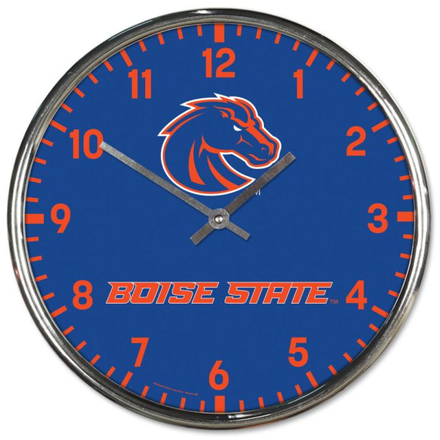 Boise State Broncos Chrome Clock