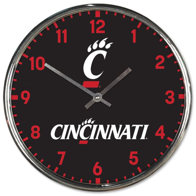 Cincinnati Bearcats Chrome Clock