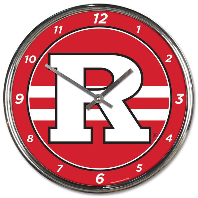 Rutgers Scarlet Knights Chrome Clock