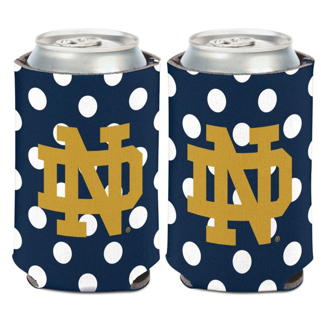 Enfriador de latas con lunares de Notre Dame Fighting Irish de 12 oz.