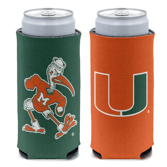 Enfriador de latas delgado de 12 oz de SEBASTIAN de los Miami Hurricanes