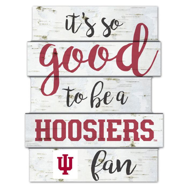 Letrero de madera de abedul de Indiana Hoosiers de 11" x 14"