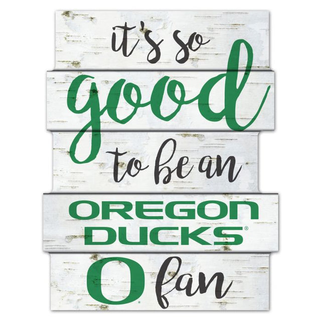 Letrero de madera de abedul de los Oregon Ducks de 11" x 14"