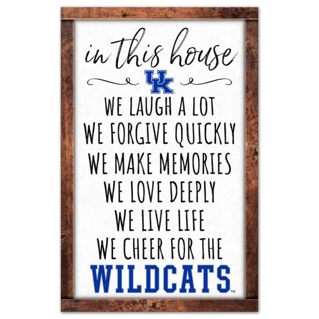 Kentucky Wildcats BOX LIST Wood Sign 11" x 17" 1/4" thick