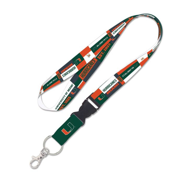 Cordón COLOR BLOCK de los Miami Hurricanes con hebilla desmontable de 1"