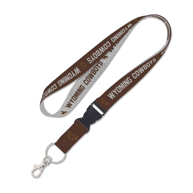 Wyoming Cowboys HEATHERED Lanyard w/detachable buckle 1"