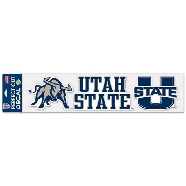 Calcomanías de corte perfecto de Utah State Aggies de 4" x 17"