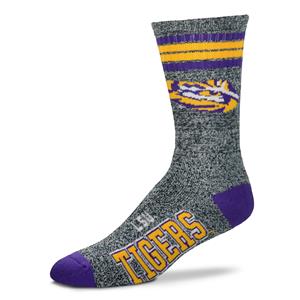 LSU Tigers - Deuce de 4 rayas jaspeadas GRANDE