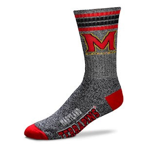 Maryland Terrapins - Deuce de 4 rayas jaspeadas GRANDE