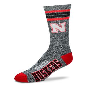 Nebraska Cornhuskers - Deuce de 4 rayas jaspeado GRANDE