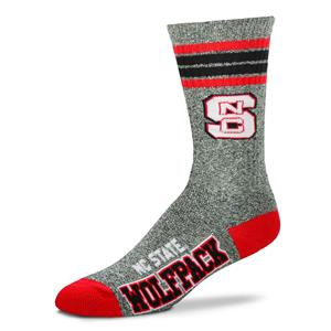 North Carolina State Wolfpack - Deuce de 4 rayas jaspeadas GRANDE