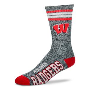 Wisconsin Badgers - Deuce de 4 rayas jaspeado GRANDE