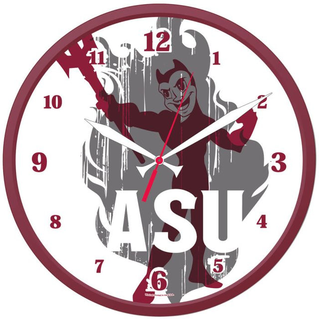 Reloj de pared redondo de Arizona State Sun Devils de 12,75"