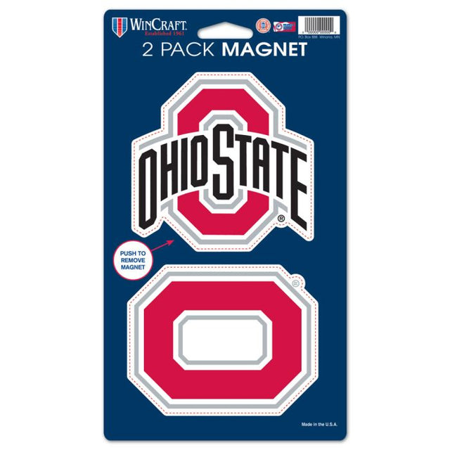 Paquete de 2 imanes de los Ohio State Buckeyes, 5" x 9"