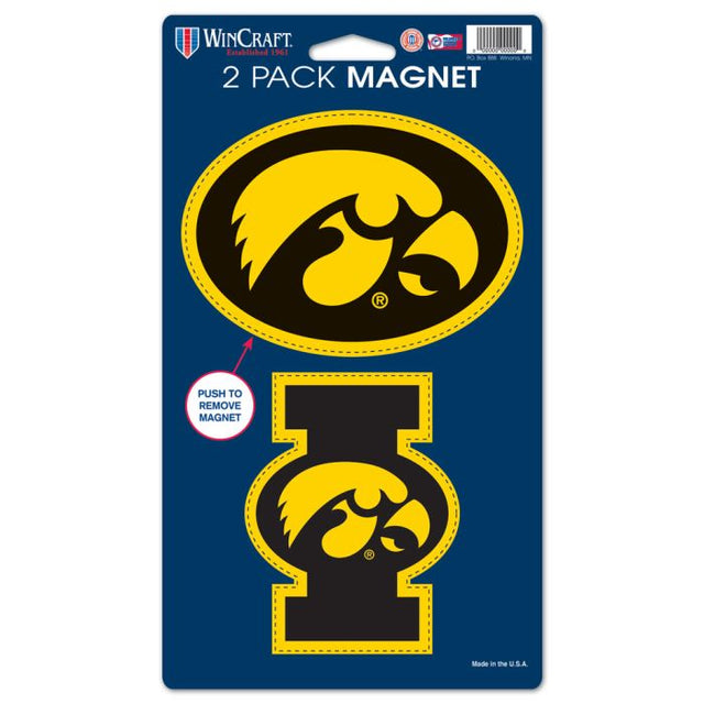 Iowa Hawkeyes 2 Pack Magnets 5" x 9"