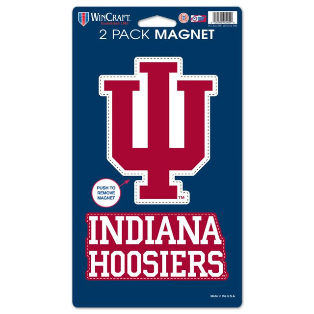 印第安纳州 Hoosiers 2 件装磁铁 5 英寸 x 9 英寸