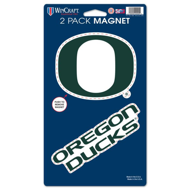 Imanes de los Oregon Ducks, paquete de 2, 5 x 9 pulgadas