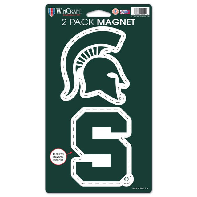 Michigan State Spartans 2 Pack Magnets 5" x 9"