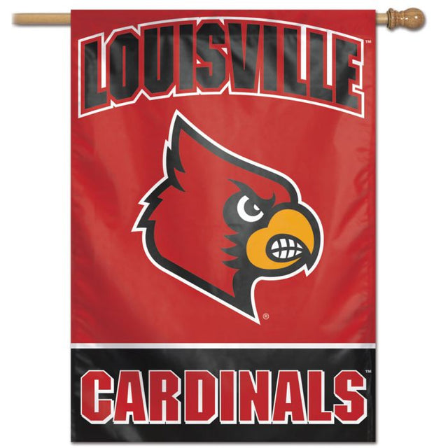 Bandera vertical de los Cardenales de Louisville de 28" x 40"