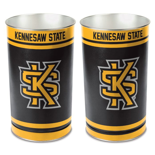 Kennesaw State Owls Wastebasket - tapered 15"H