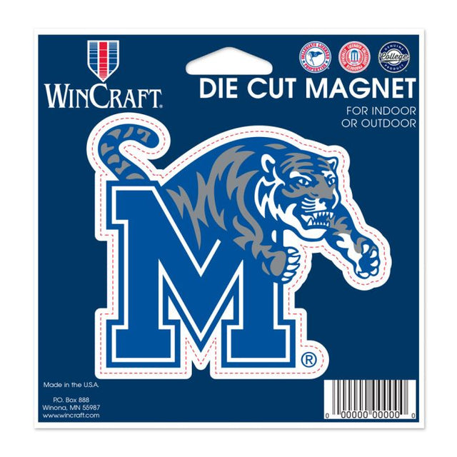 Imán troquelado de los Memphis Tigers de 4,5" x 6"