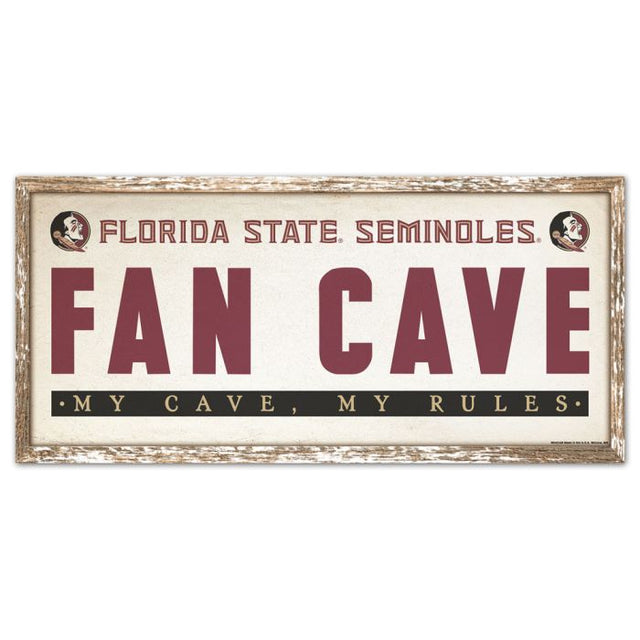 Florida State Seminoles Wood Sign 8" x 17"