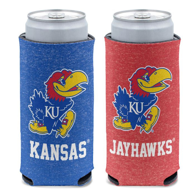 Enfriador de latas delgado de 12 oz de Kansas Jayhawks