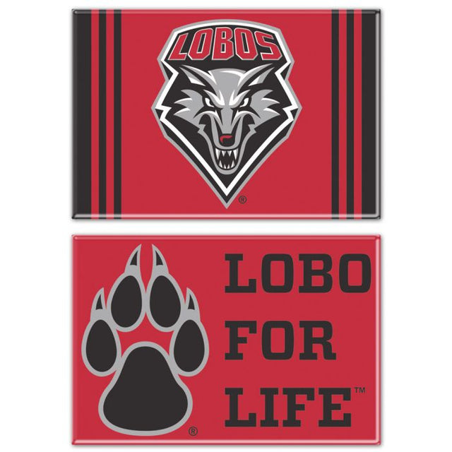 New Mexico Lobos Rectangle Magnet, 2pack 2" x 3"