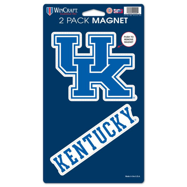 Paquete de 2 imanes de Kentucky Wildcats de 5" x 9"