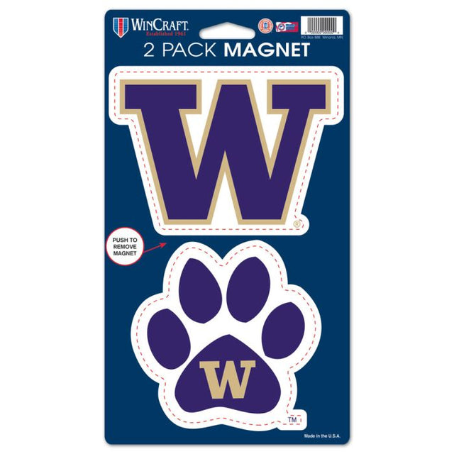 Washington Huskies 2 Pack Magnets 5" x 9"