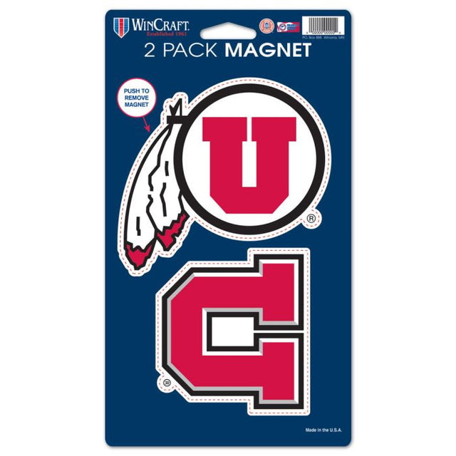 Utah Utes 2 Pack Magnets 5" x 9"