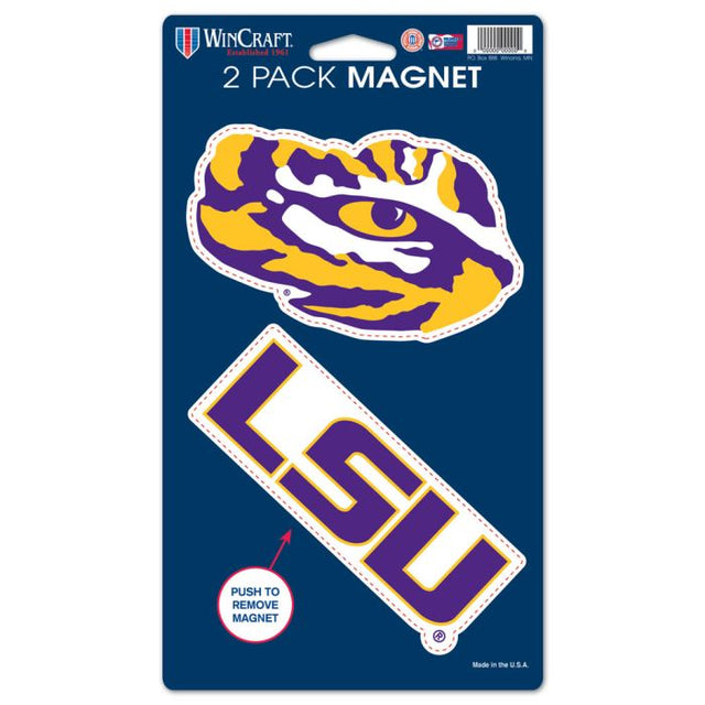 LSU Tigers 2 Pack Magnets 5" x 9"