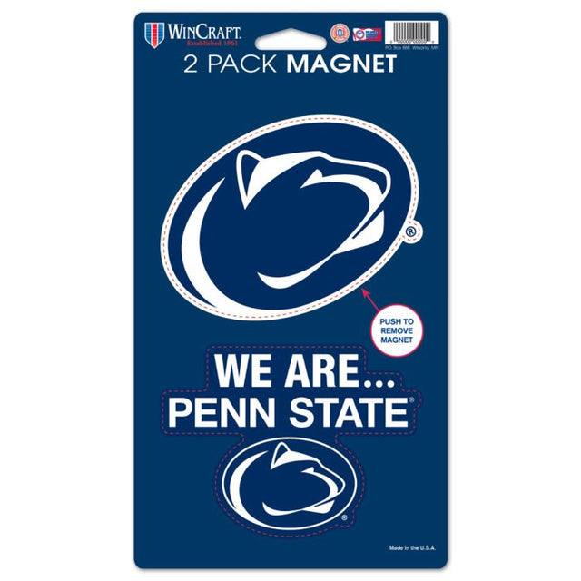 Paquete de 2 imanes de los Penn State Nittany Lions de 5" x 9"