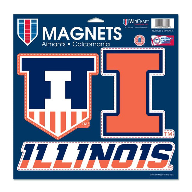 Illinois Fighting Illini Vinyl Magnet 11" x 11"