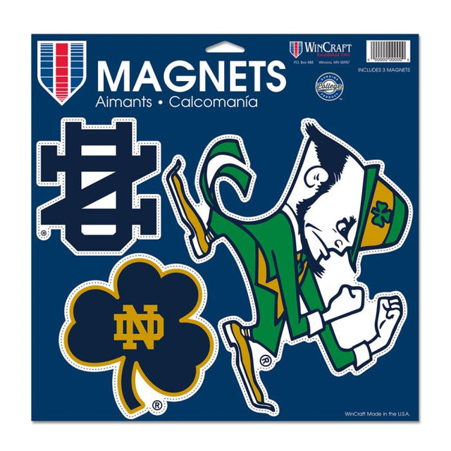 Imán de vinilo de Notre Dame Fighting Irish de 11" x 11"