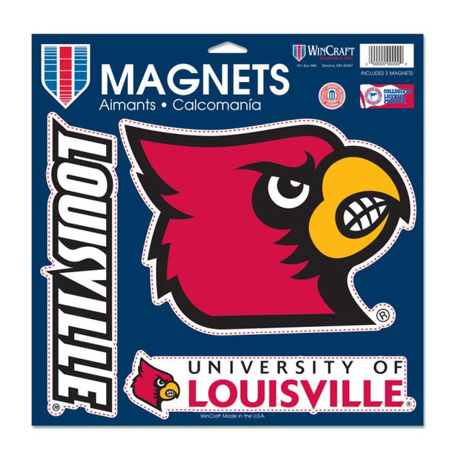 Imán de vinilo de los Louisville Cardinals de 11" x 11"