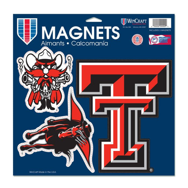 Imán de vinilo de los Texas Tech Red Raiders de 11" x 11"