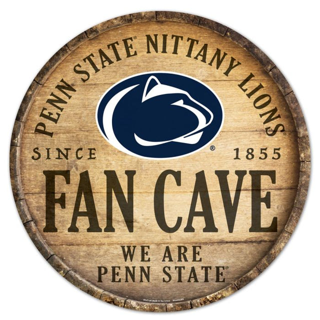 Letrero de madera redondo de 14" de los Penn State Nittany Lions