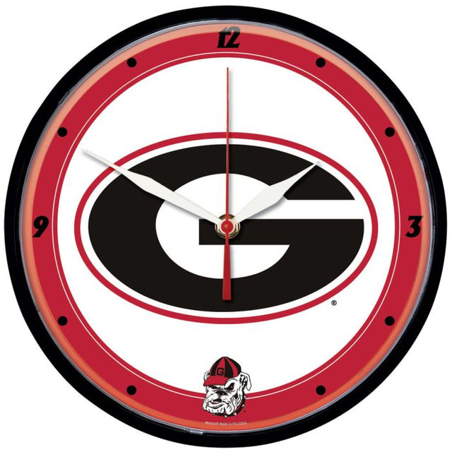 Reloj de pared redondo de 12,75" de Georgia Bulldogs