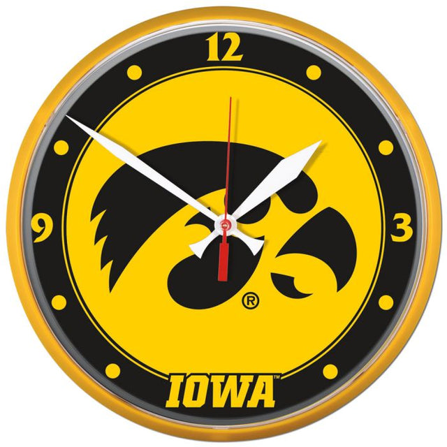 Iowa Hawkeyes Round Wall Clock 12.75"