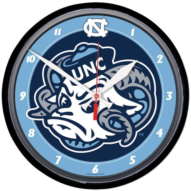 Reloj de pared redondo de 12,75" de los Tar Heels de Carolina del Norte