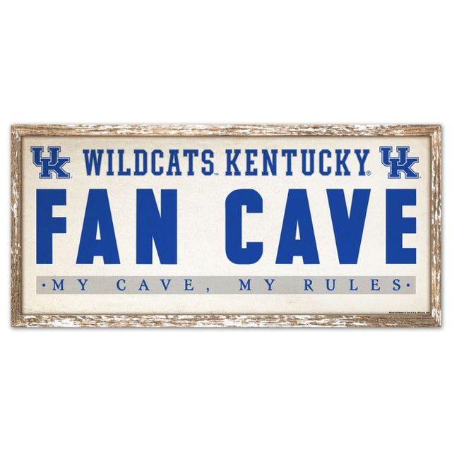 Letrero de madera con el logo de Kentucky Wildcats, 8" x 17"